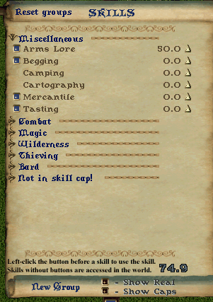 Secondary Skill values don't show up when you mark Show Real