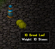 10 loaves of bread on the ground
