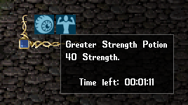 The tooltip for the greater strength potion