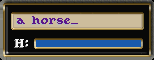 The healthbar of a horse
