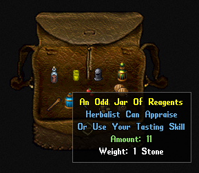An unidentified jar of reagents