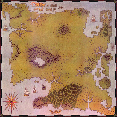 A colorized map of sosaria